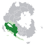 Map showing the Warjan Empire in Minstos